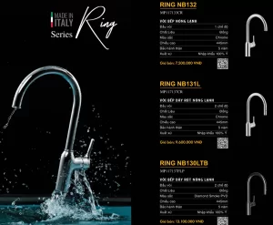 Vòi rửa bát NOBILI RING NB132 MP117133CR - voi rua bat nobili ring nb132 mp117133cr 1