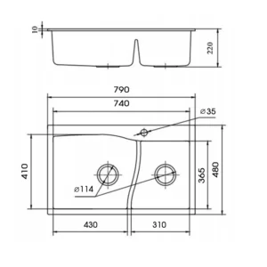 Chậu rửa bát KAFF KF-7948SJ