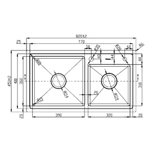Chậu rửa bát KAFF KF-BL8045GHR