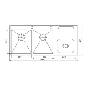 Chậu rửa bát KAFF KF-D-HM10045