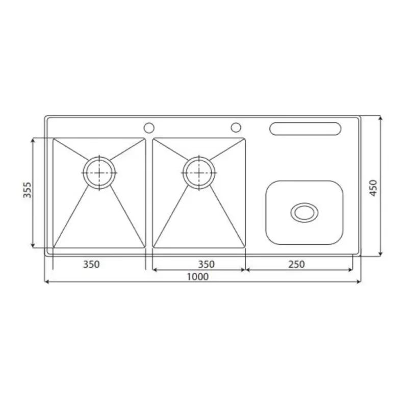 Chậu rửa bát KAFF KF-D-HM10045 7 Chậu rửa bát KAFF KF-D-HM10045