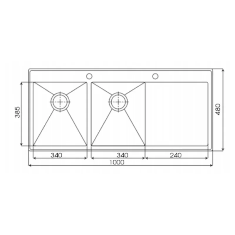 Chậu rửa bát KAFF KF-D-HM10048 13 Chậu rửa bát KAFF KF-D-HM10048