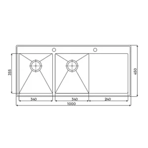 Chậu rửa bát KAFF KF-HM10045