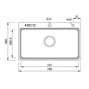 Chậu rửa bát KAFF KF-HM7848B