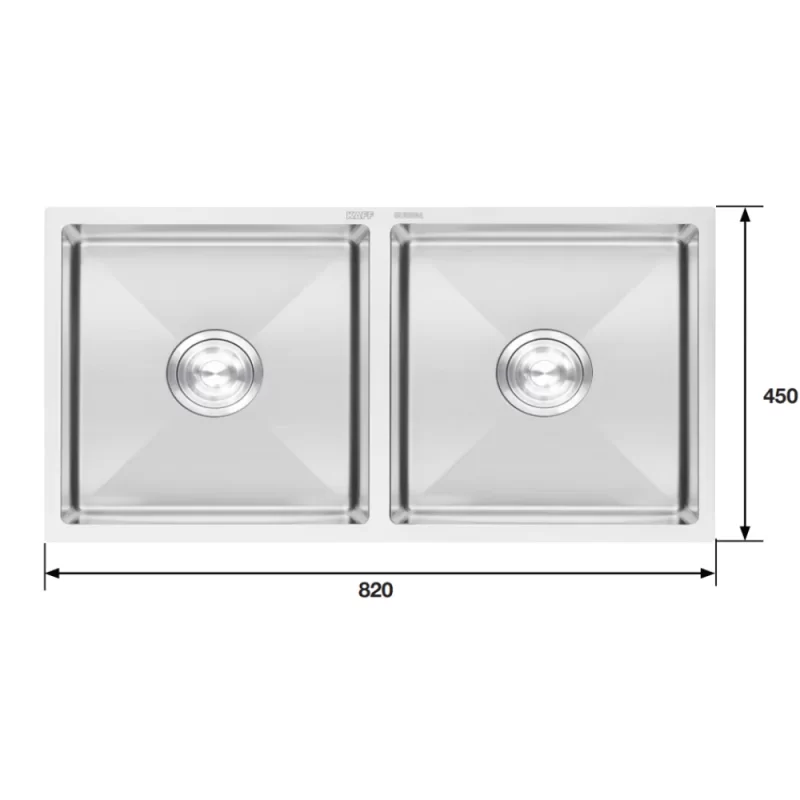 Chậu rửa bát KAFF KF-HM8245BI 7 Chậu rửa bát KAFF KF-HM8245BI