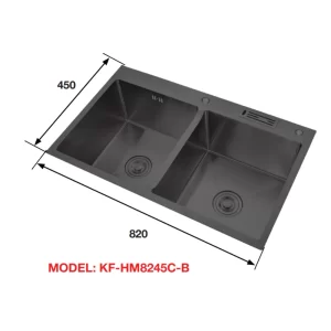 Chậu rửa bát KAFF KF-HM8245C-B