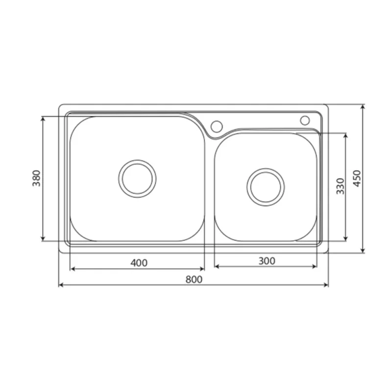Chậu rửa bát KAFF KF-M8045GHR 10 Chậu rửa bát KAFF KF-M8045GHR