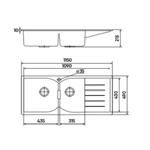 Chậu rửa bát KAFF KF-MIRO-1150