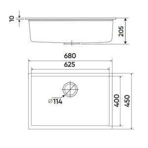 Chậu rửa bát KAFF KF-MONDX-6845