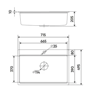 Chậu rửa bát KAFF KF-MONDY-715D