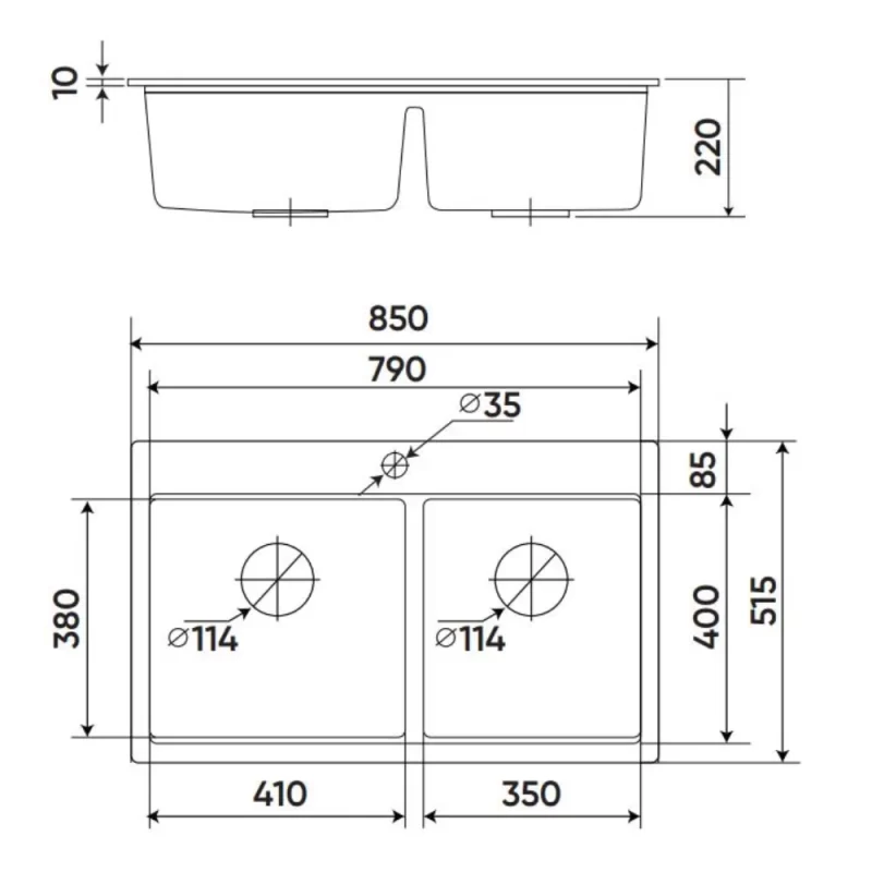 Chậu rửa bát KAFF KF-MONDY-8552S