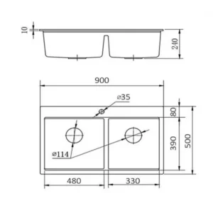 Chậu rửa bát KAFF KF-MONDY-9050