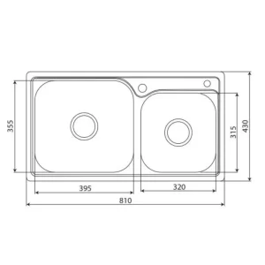 Chậu rửa bát KAFF KF-P8143