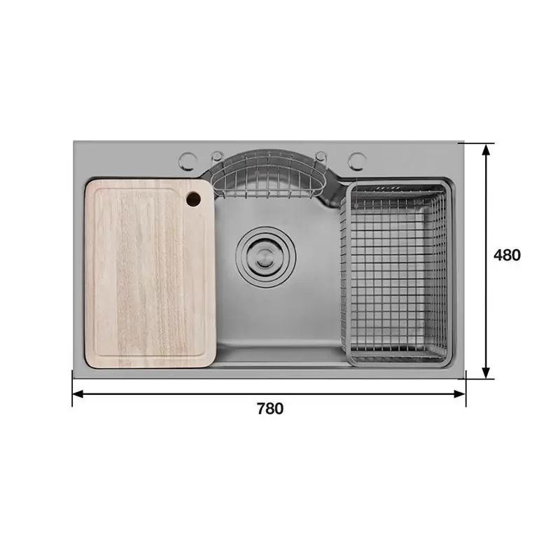 Chậu rửa bát KAFF KF-PS7848-B 9 Chậu rửa bát KAFF KF-PS7848-B