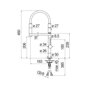 Vòi bếp NOBILI MOVE NB133S