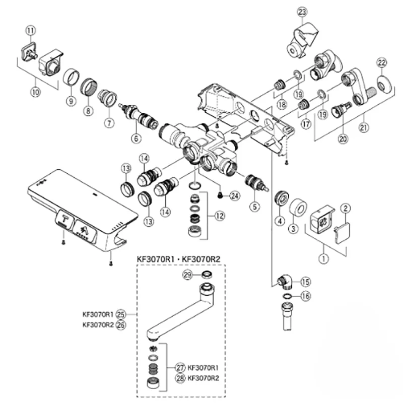Vòi hoa sen KVK KF3070R1 18 Vòi hoa sen KVK KF3070R1