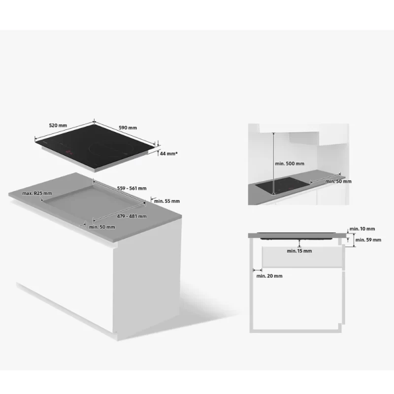Bếp từ ba vùng nấu Samsung NZ63B5046FK/SV - bep tu ba vung nau samsung nz63b5046fk sv8