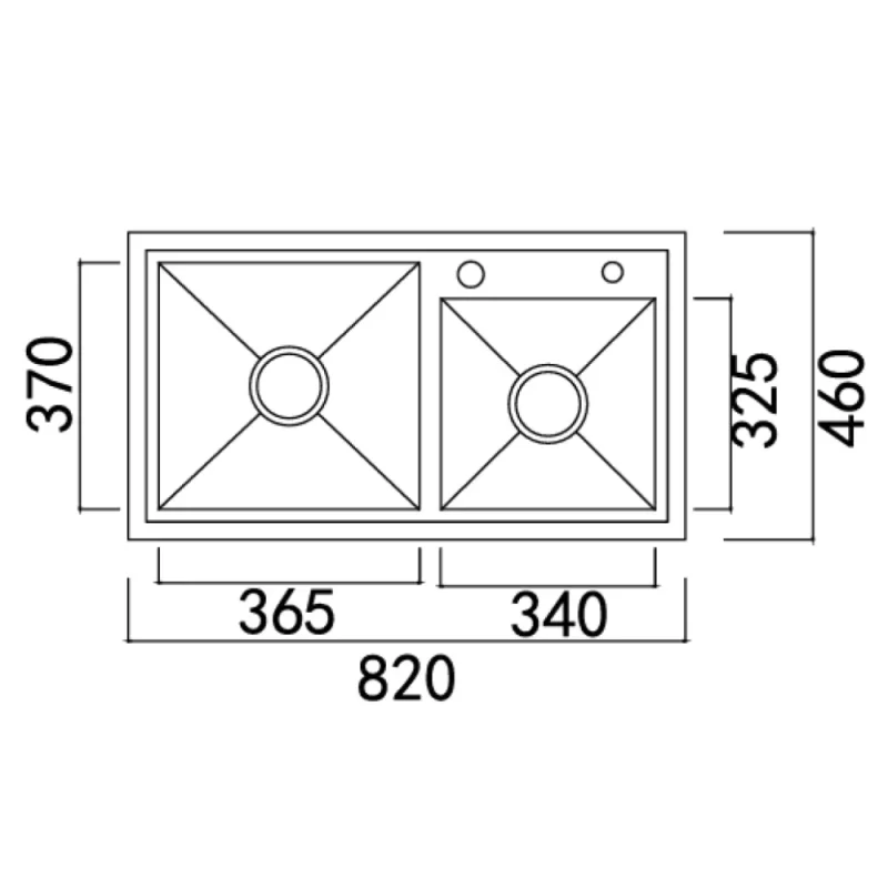 Chậu rửa bát NoBiNox LIKEN NL786 20 Chậu rửa bát NoBiNox LIKEN NL786