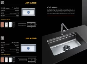 Chậu rửa bát NoBiNox LIRA NJ562D - chau rua bat nobinox lira nj562d 1
