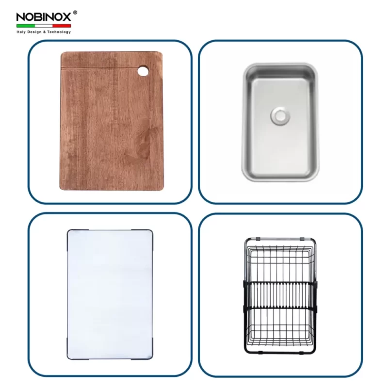 Chậu rửa bát NoBiNox LIRA NJ564D - chau rua bat nobinox lira nj564d 7