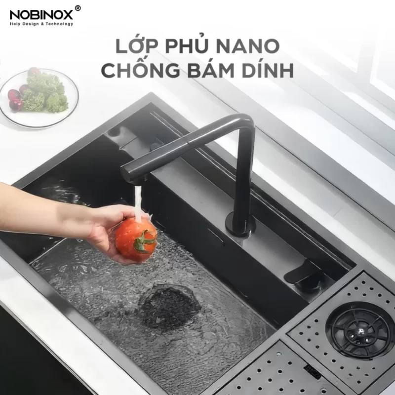 Chậu rửa bát NoBiNox LUMIA NJ510B - chau rua bat nobinox lumia nj510b 5
