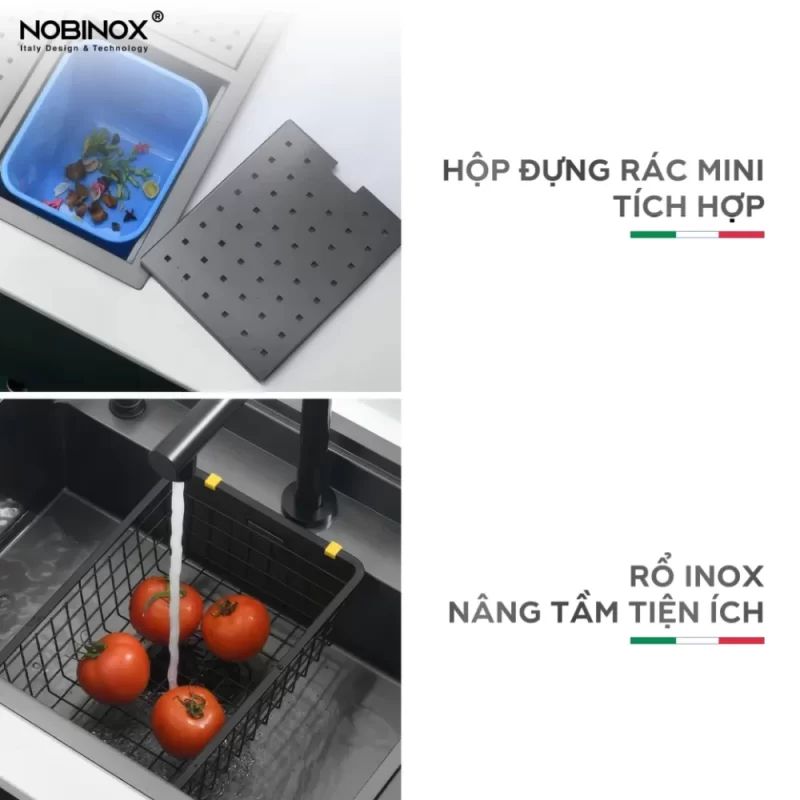 Chậu rửa bát NoBiNox LUMIA NJ510B - chau rua bat nobinox lumia nj510b 9