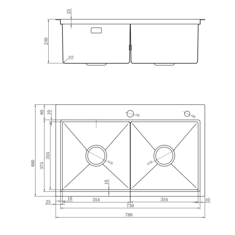 Chậu rửa bát NoBiNox LUMIA NJ522 - chau rua bat nobinox lumia nj522 11