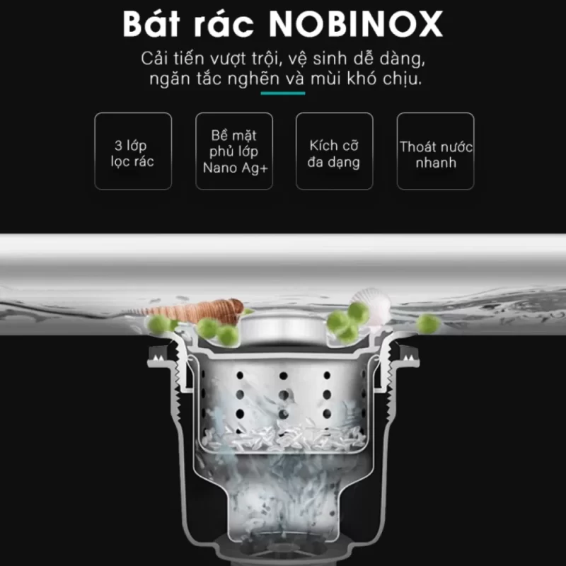 Chậu rửa bát NoBiNox LUMIA NJ558B - chau rua bat nobinox lumia nj558b 9