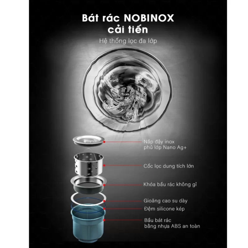 Chậu rửa bát NoBiNox RAZIA NJ575 - chau rua bat nobinox razia nj575 7