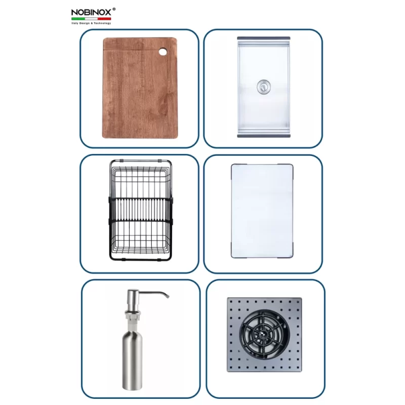 Chậu rửa bát NoBiNox RAZIA NJ577 - chau rua bat nobinox razia nj577 14