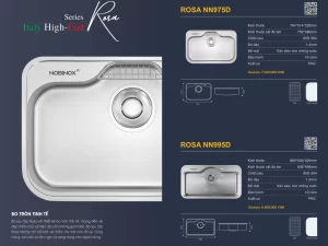 Chậu rửa bát NoBiNox ROSA NN995D - chau rua bat nobinox rosa nn995d 5