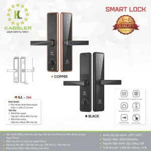 Khóa vân tay Kassler KL-566 COPPER App, Remote tiêu chuẩn Đức - khoa van tay kassler kl 566 copper app remote6