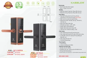 Khóa vân tay Kassler KL-567 Copper App tiêu chuẩn Đức - khoa van tay kassler kl 567 copper app 1