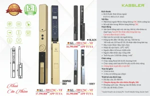Khóa vân tay cửa nhôm Kassler KL-599 CNC-VF Grey App tiêu chuẩn Đức - khoa van tay kassler kl 599 cnc vf grey6