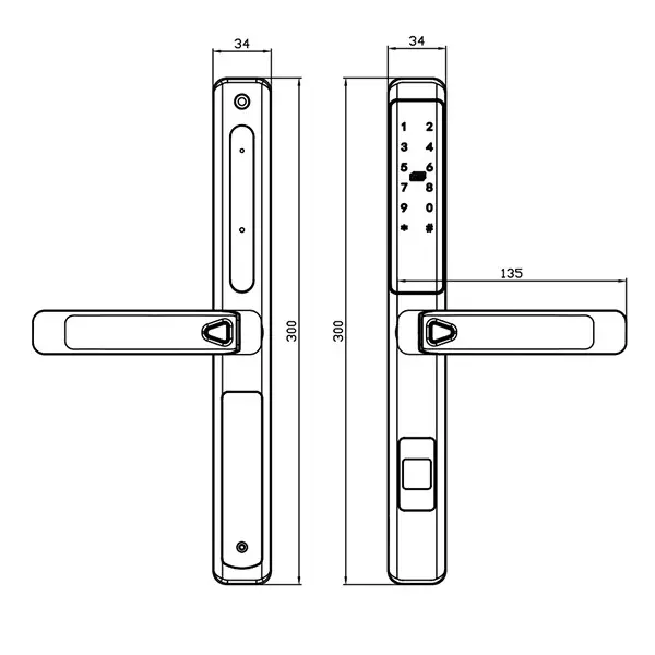 Khóa vân tay cửa nhôm Kassler KL-599 LX BLACK APP, Remote tiêu chuẩn Đức 16 Khóa vân tay cửa nhôm Kassler KL-599 LX BLACK APP, Remote tiêu chuẩn Đức