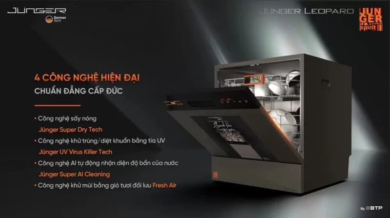 Máy rửa bát Junger Leopard DWJ-133-MS 26 Máy rửa bát Junger Leopard DWJ-133-MS