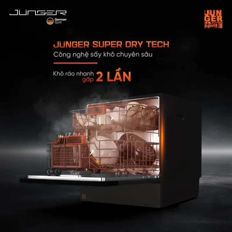 Máy rửa bát Junger Leopard DWJ-136-VG - may rua bat junger leopard dwj 136 vg 3