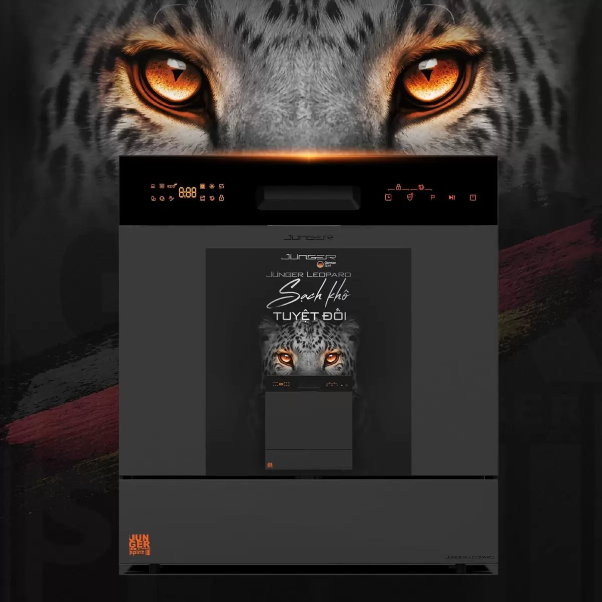 Máy rửa bát Junger Leopard DWJ-136-VG