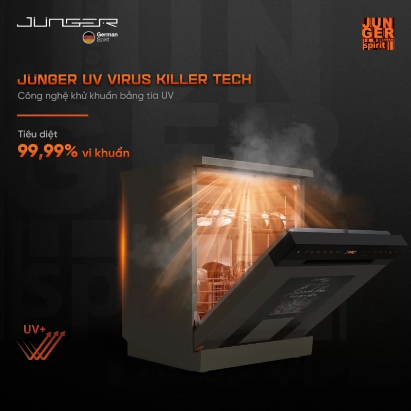 Máy rửa bát Junger Leopard DWJ-163-MS - may rua bat junger leopard dwj 163 ms 7