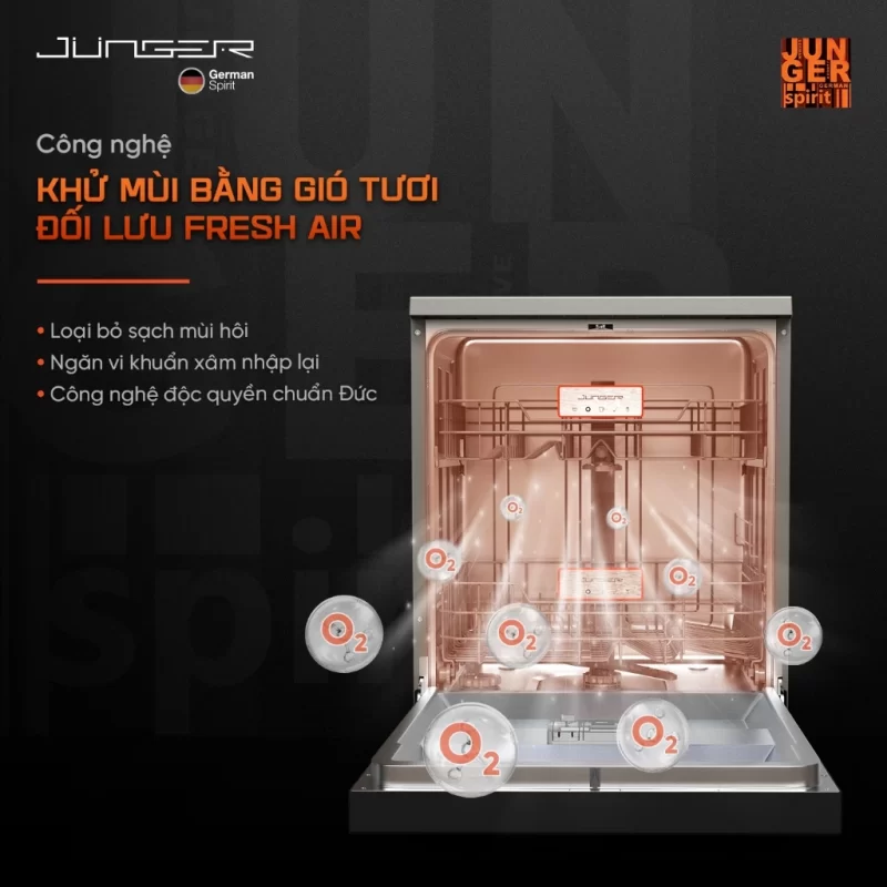 Máy rửa bát Junger Leopard DWJ-163-MS - may rua bat junger leopard dwj 163 ms 8