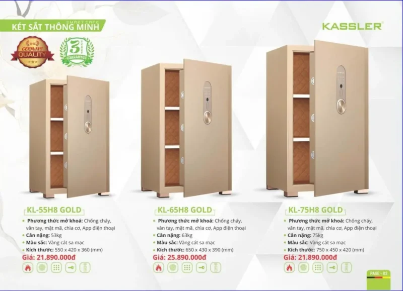 Két sắt thông minh Kassler KL-65H8 Gold - ket sat thong minh kassler kl 65h8 gold 1