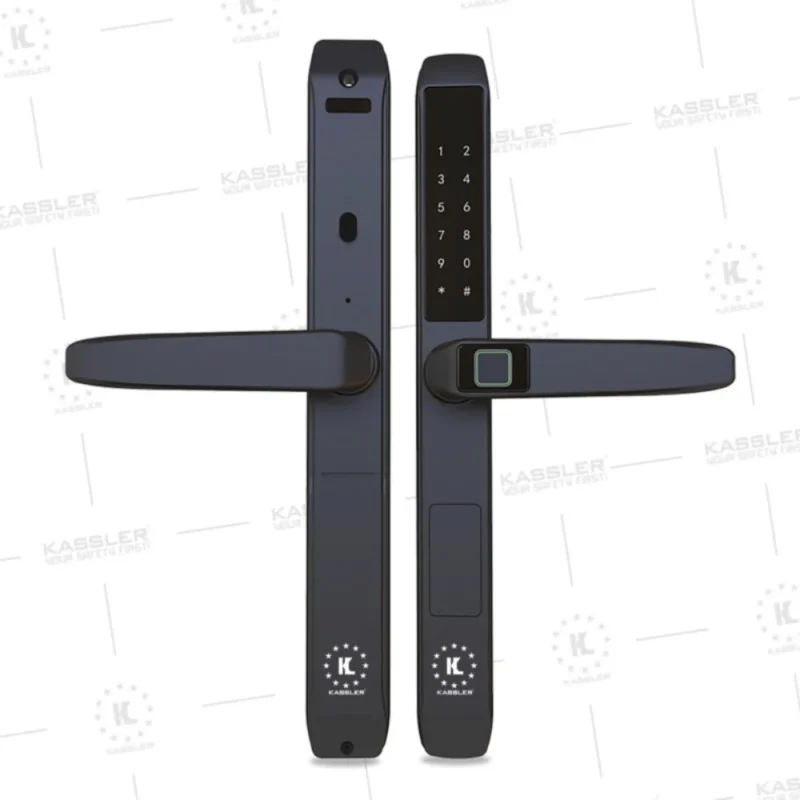 Khóa vân tay cửa nhôm Kassler KL-599TD Black APP, Remote tiêu chuẩn Đức - khoa van tay kassler kl 599td black app remote 4