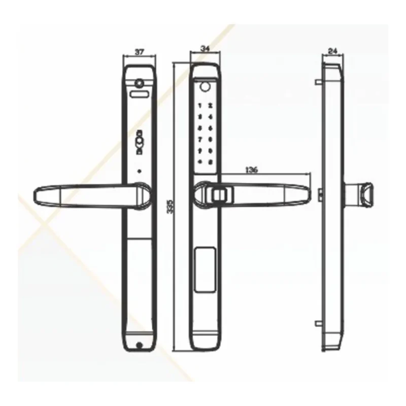 Khóa vân tay cửa nhôm Kassler KL-599TD Champagne Gold App tiêu chuẩn Đức 10 Khóa vân tay cửa nhôm Kassler KL-599TD Champagne Gold App tiêu chuẩn Đức