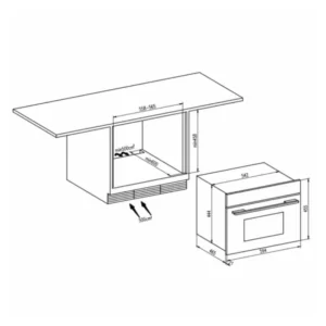 Lò Vi Sóng Âm Tủ HC-MWO381B Hafele 495.10.044