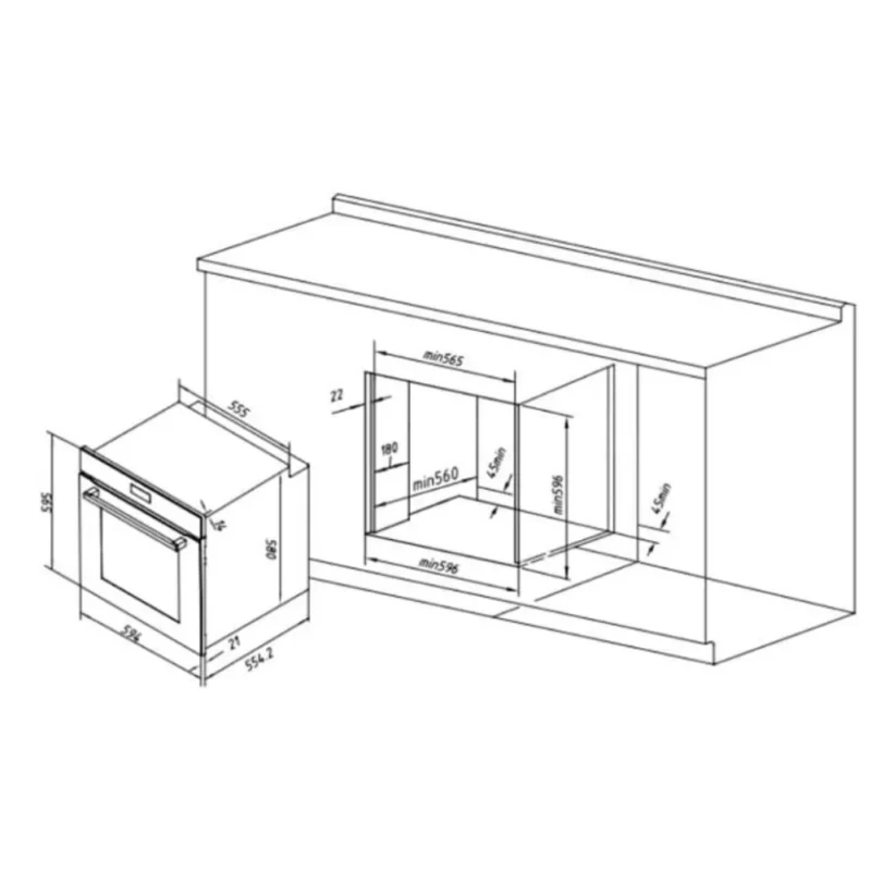 Lò nướng Hafele HC-O811B 495.10.035