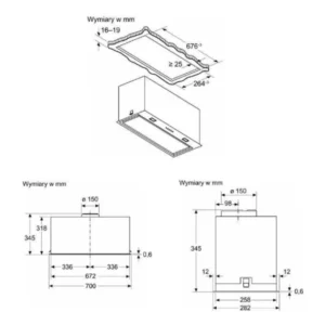 Máy Hút Mùi Âm Trần Bosch DLN78PC60 Seri 8
