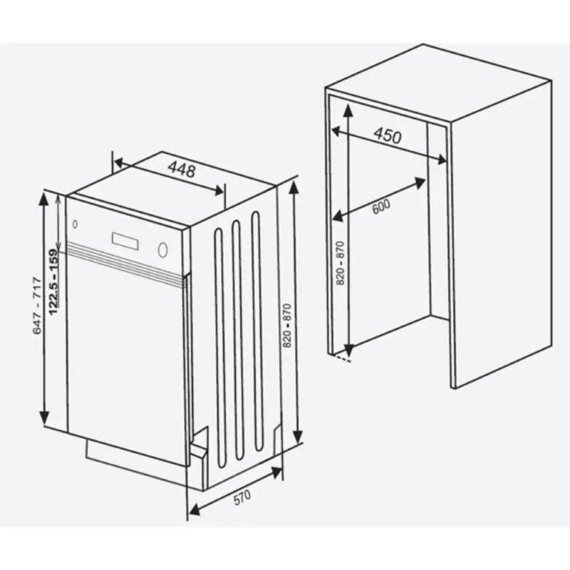 Máy rửa chén Hafele HDW-B4512B 533.23.340