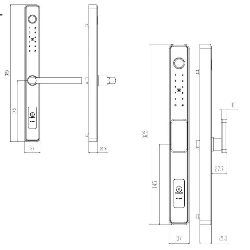 Khóa vân tay cửa nhôm Kassler KL-599IB APP, REMOTE tiêu chuẩn Đức 13 Khóa vân tay cửa nhôm Kassler KL-599IB APP, REMOTE tiêu chuẩn Đức
