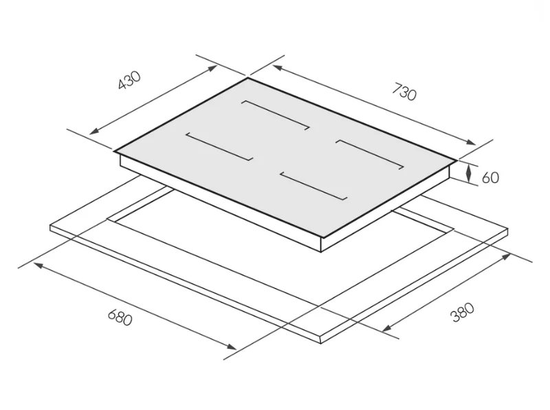 BẾP TỪ ĐÔI GRANDX GX IH696SE 6 BẾP TỪ ĐÔI GRANDX GX IH696SE