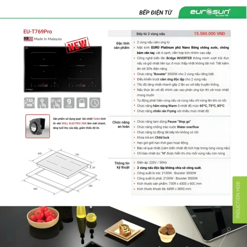 Bếp từ Eurosun EU-T769Pro